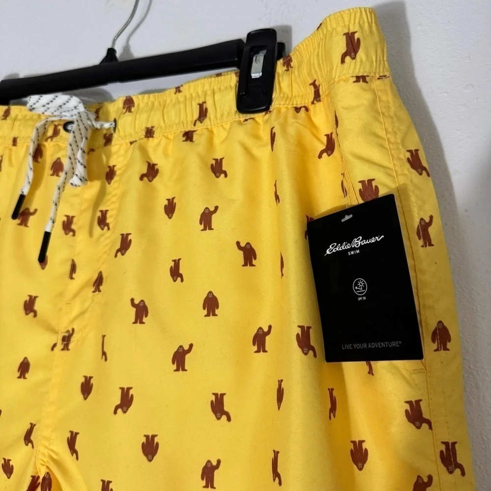 Eddie Bauer NWT yellow Sasquatch Volley swim trunks size XL (40-42)
